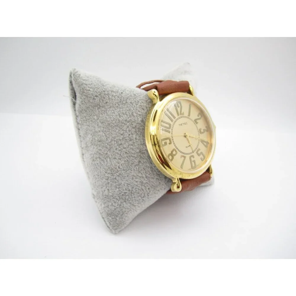Women Netec Quartz Big Analog 42mm Round Watch (I41) 
